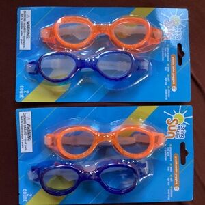 Bring on the Sun Youth Swim Goggles Bundle 4 Count NEW Ages 8+